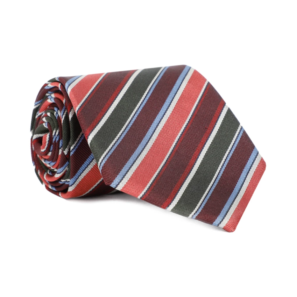 PS By Paul Smith Burgundy Stripe Tie Club Multicolor Heren