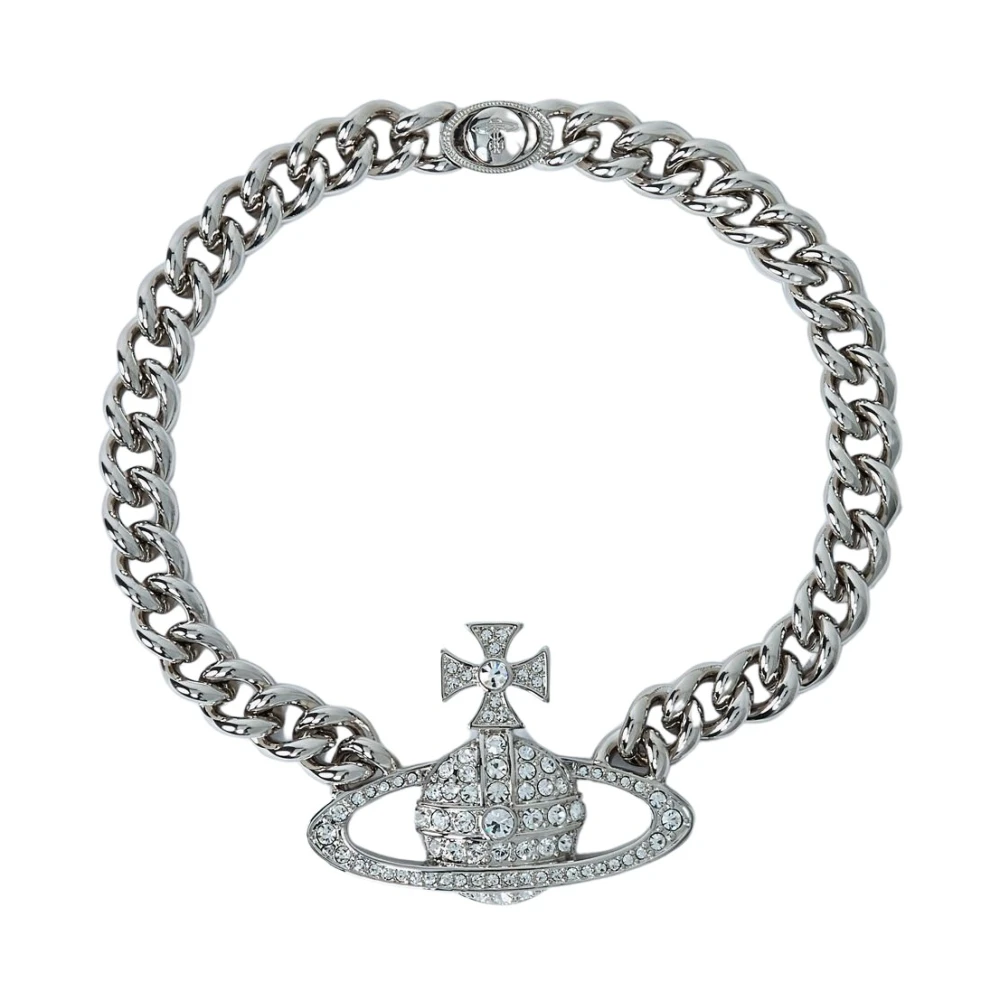 Vivienne Westwood Women's Gray Orb Motif Chain Necklace