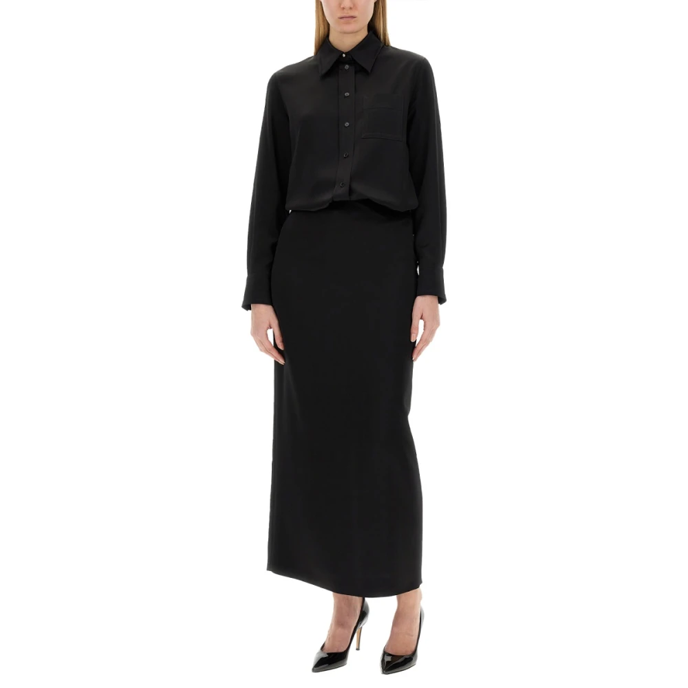 Lanvin Stijlvolle Crepe de Chine Blouse Black Dames