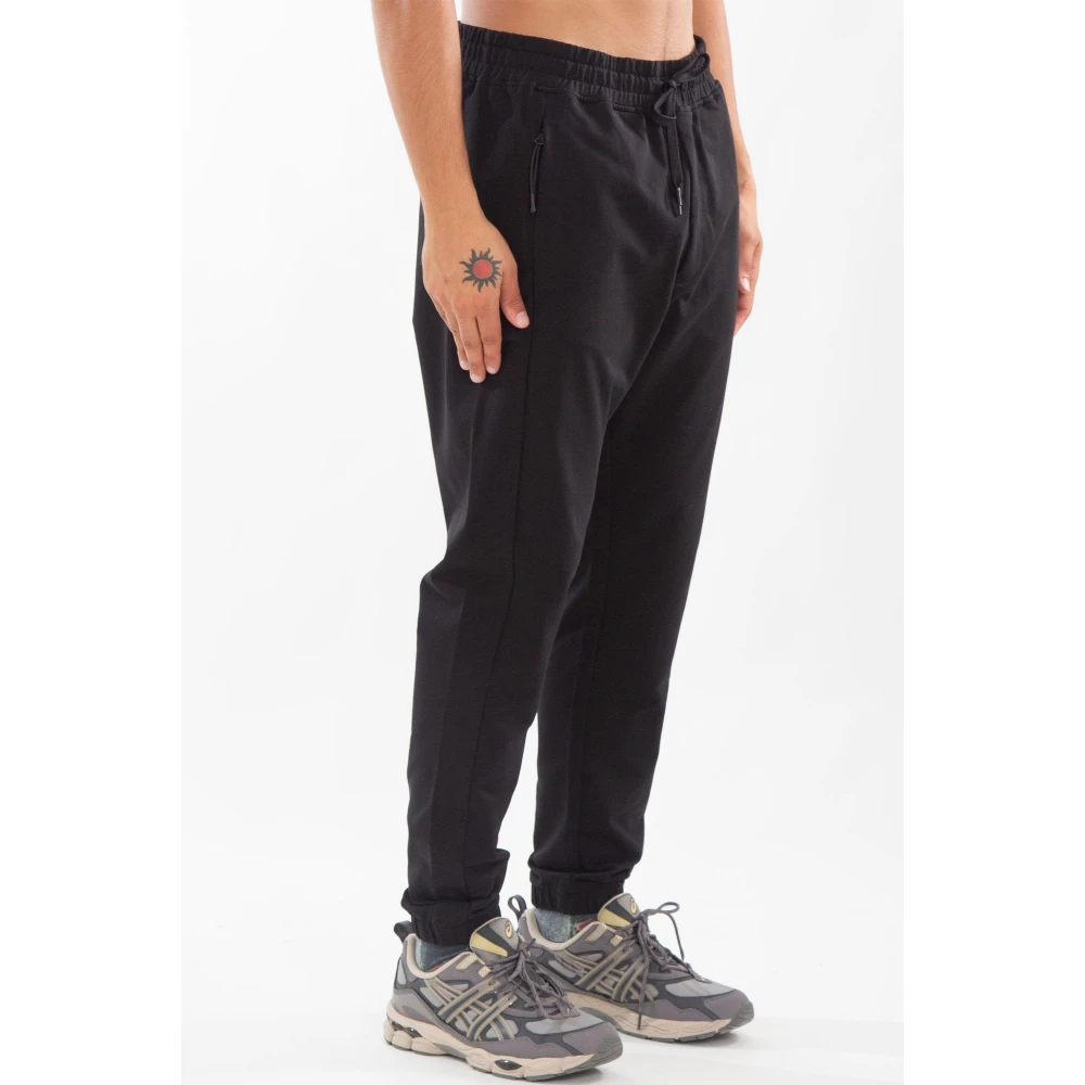 C.P. Company Fleece Mixed Sweatpants Black Heren