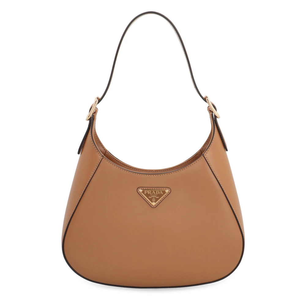 Prada Women's Brown Calf Leather Shoulder Bag