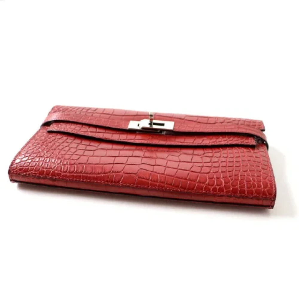 Hermès Vintage Pre-owned Leather wallets Red Dames