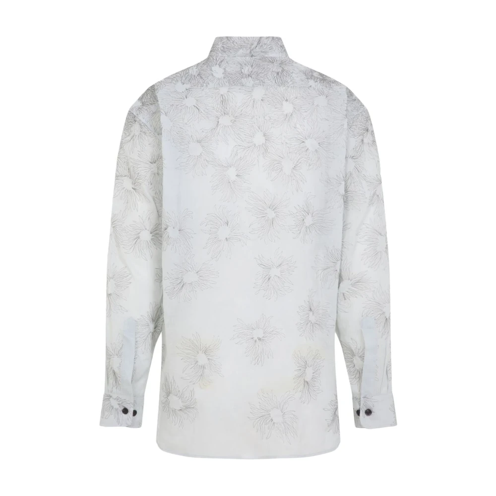 Dries Van Noten Witte Button-Up Shirt Rechte Kraag White Heren