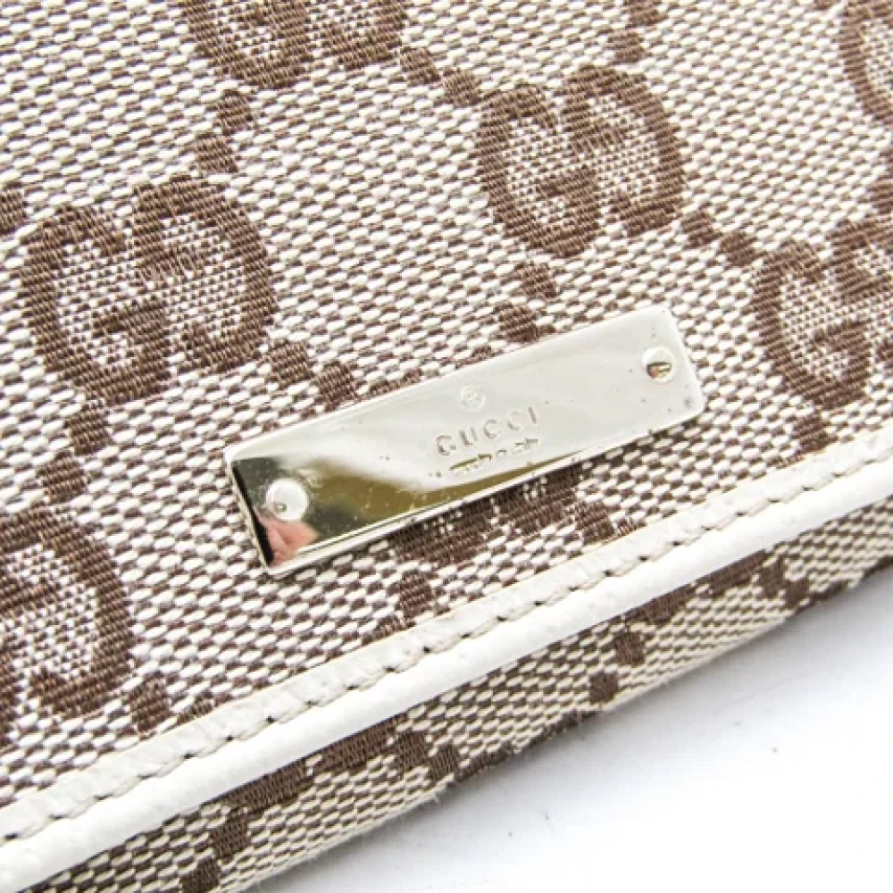 Gucci Vintage Pre-owned Leather wallets Beige Dames