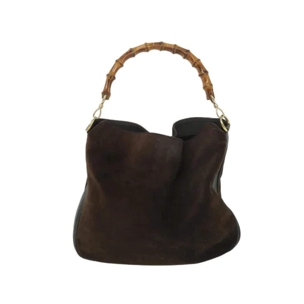 Gucci Vintage Pre-owned Suede gucci-bags Brown Dames