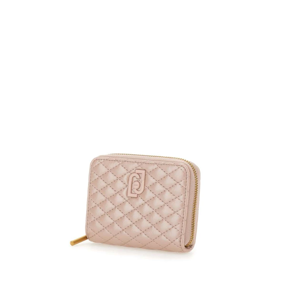 Liu Jo Roze Gewatteerde Portemonnee met LJ Logo Pink Dames