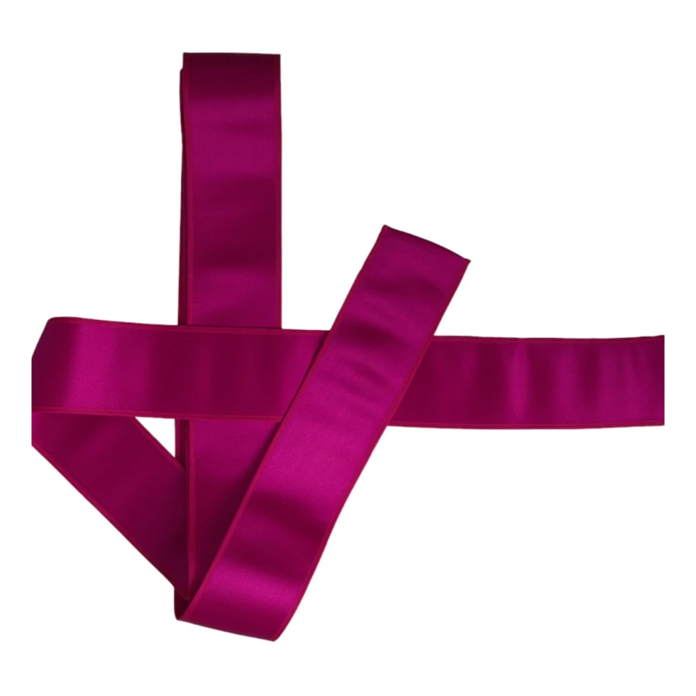 Dolce & Gabbana Fuchsia Roze Zijden Taille Riem Pink Dames