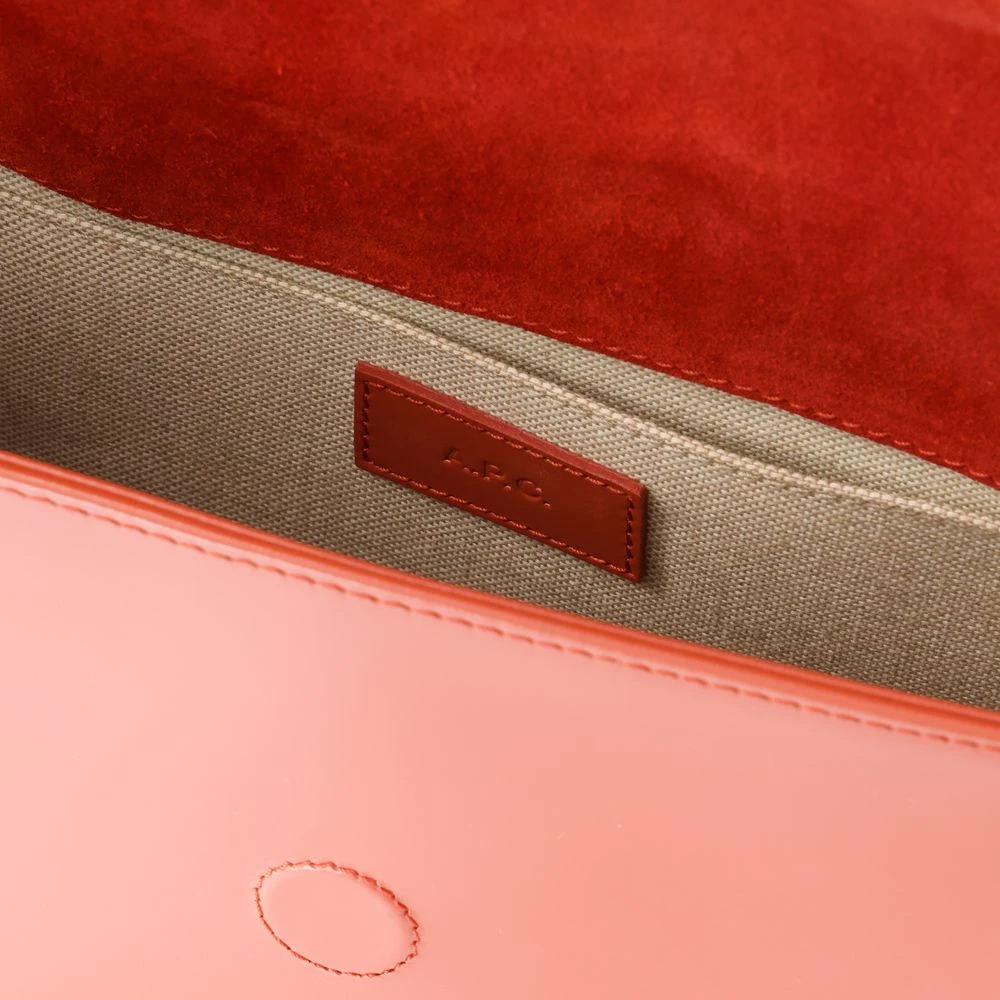 A.p.c. Rode leren flap schoudertas Red Dames