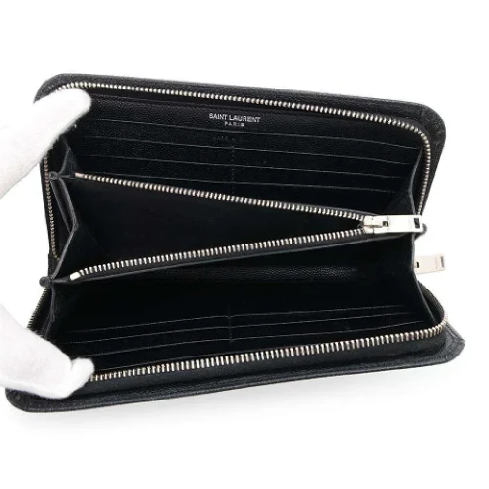 Saint Laurent Vintage Pre-owned Leather wallets Black Dames