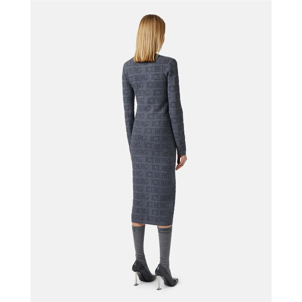 Iceberg Jurk met ijsbergpatroon Gray Dames