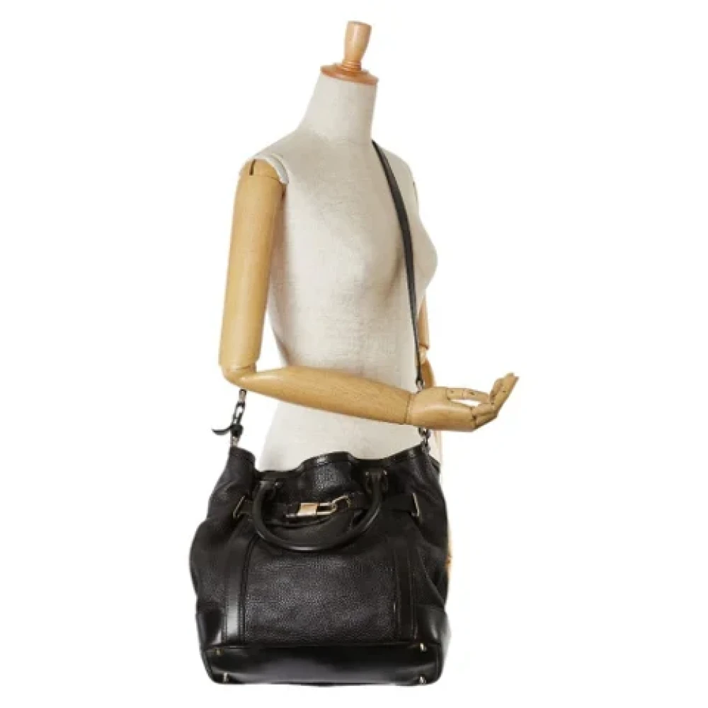 Burberry Vintage Pre-owned Leather handbags Brown Dames
