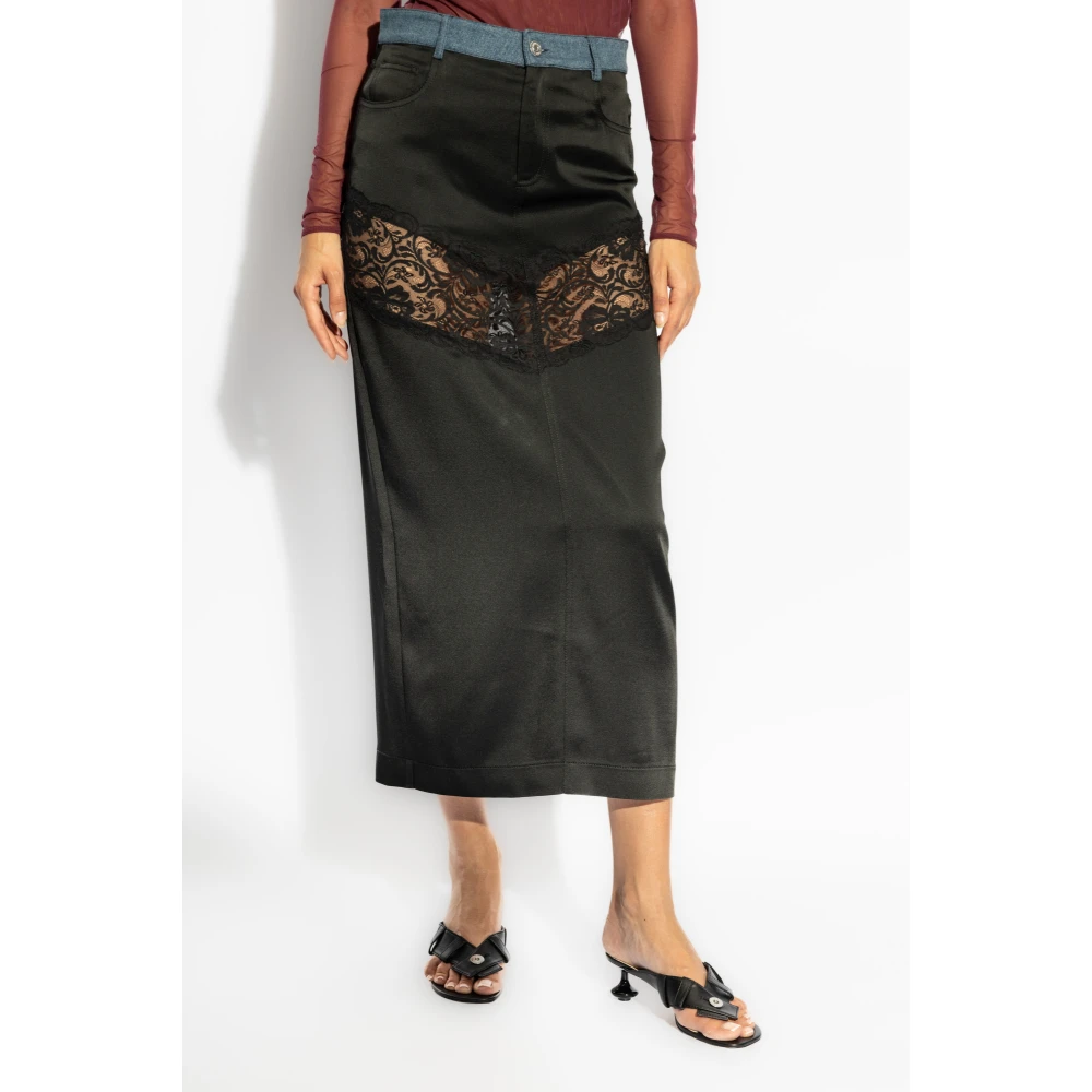 Blumarine Rok gemaakt van gecombineerde materialen Black Dames