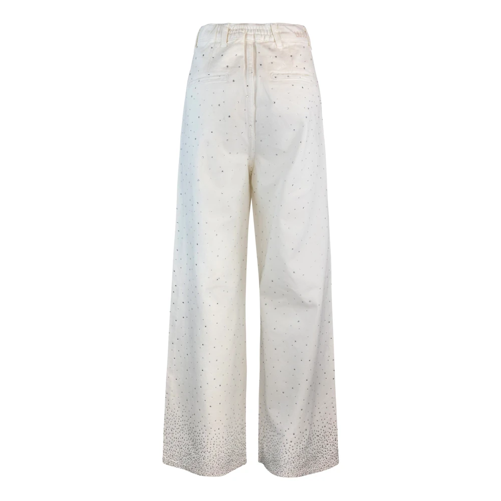 Liu Jo Witte Jeans met Strass Applicatie White Dames