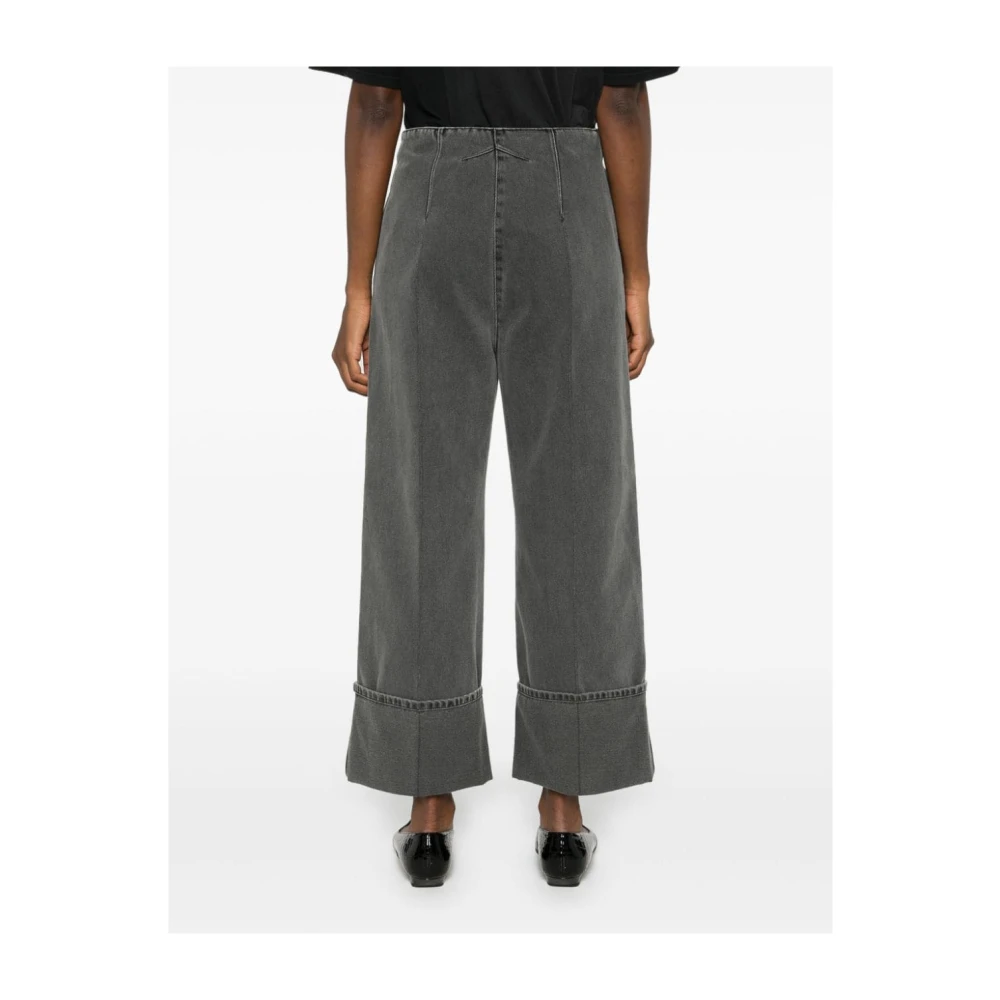 Patou Grijze Denim Wijde Pijp Jeans Gray Dames