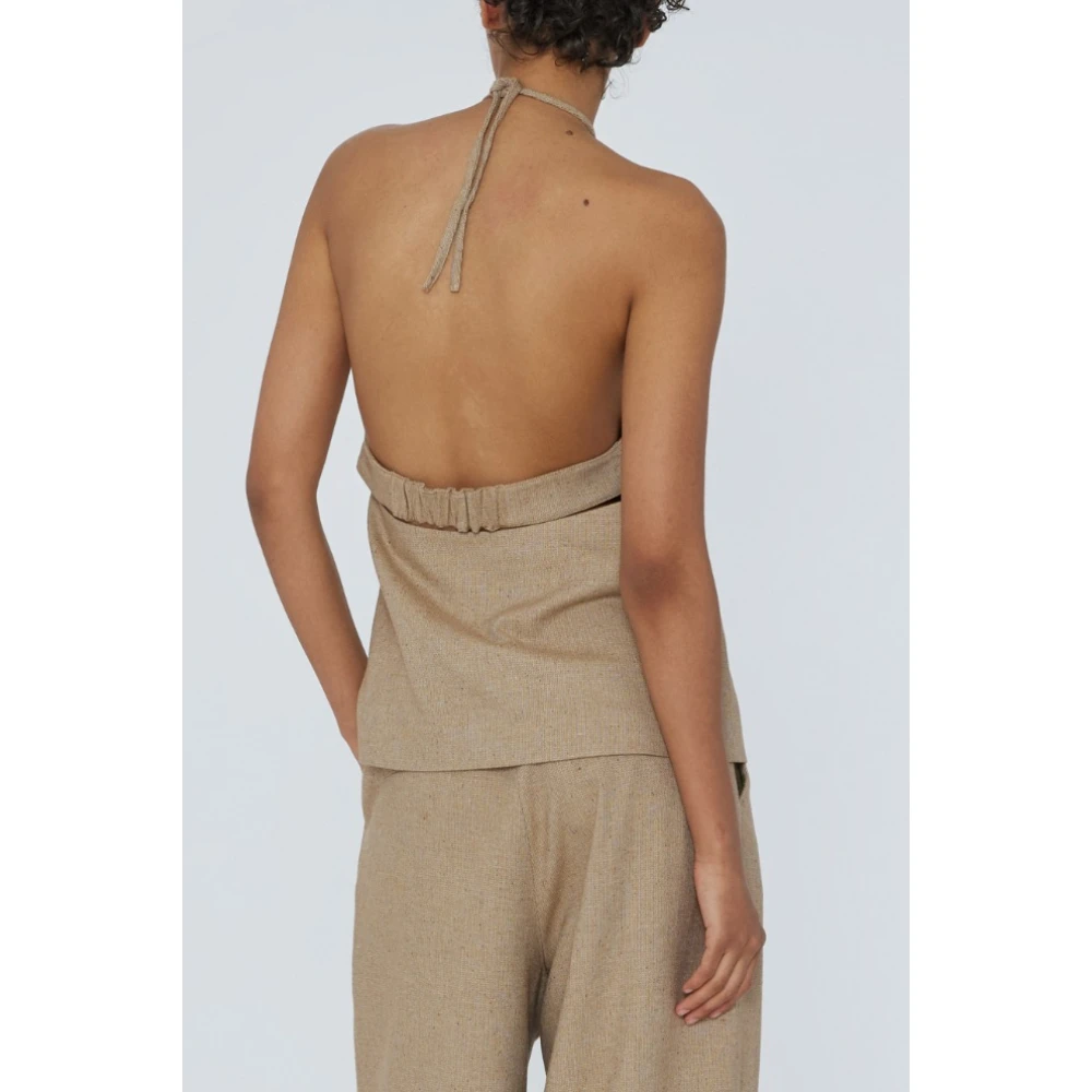 Remain Birger Christensen Sleeveless Tops Beige Dames