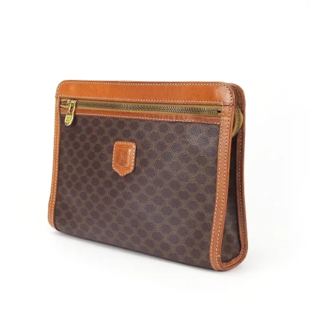 Celine Vintage Pre-owned Canvas handbags Brown Dames