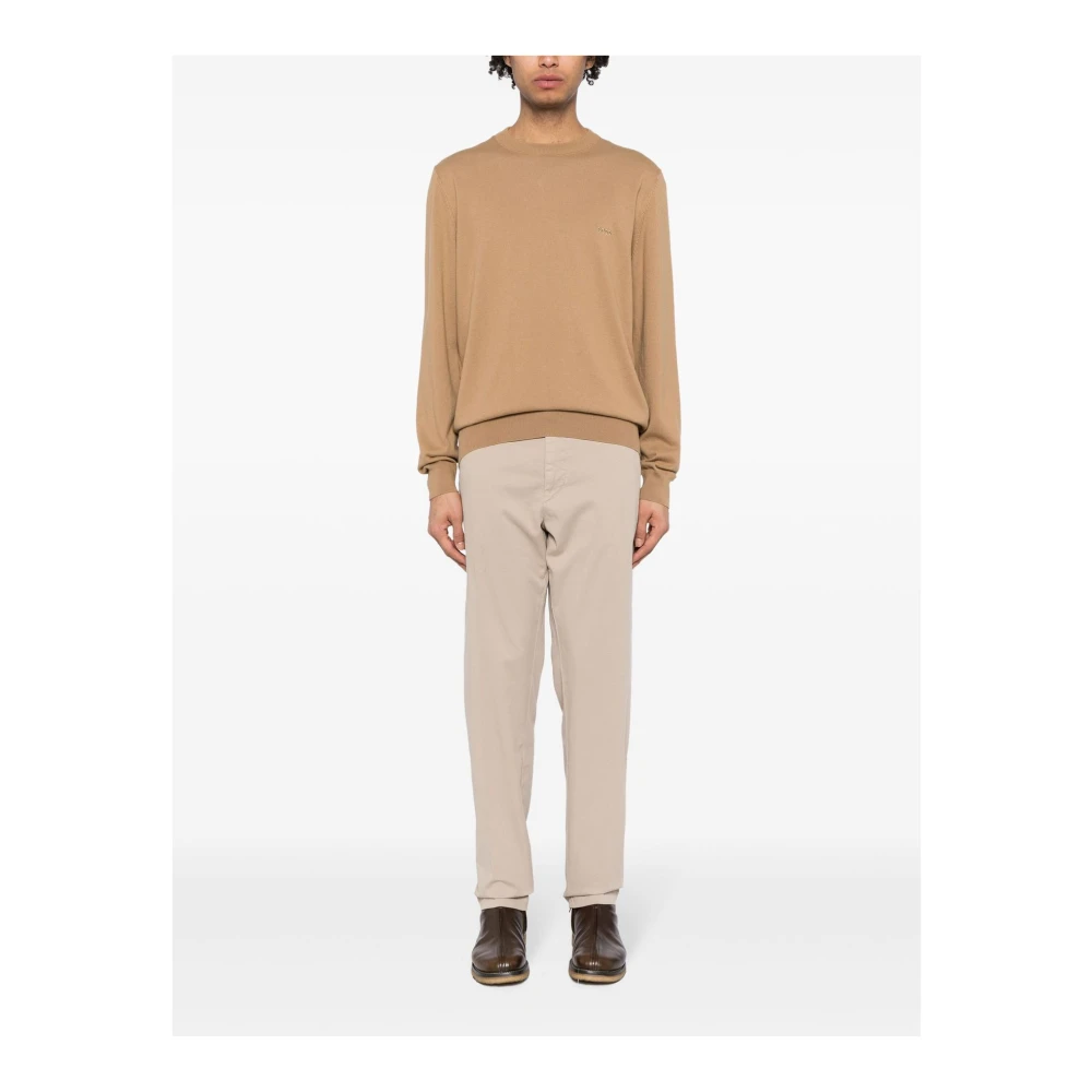 Boss Gezellig Beige Crewneck Sweater Beige Heren