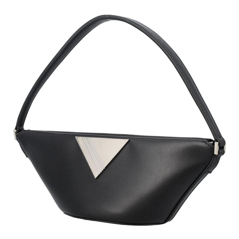 The Attico Zwarte Leren Driehoeksklep Handtas Black Dames