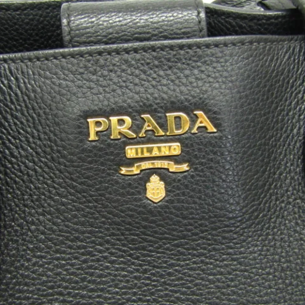Prada Vintage Pre-owned Leather prada-bags Black Dames