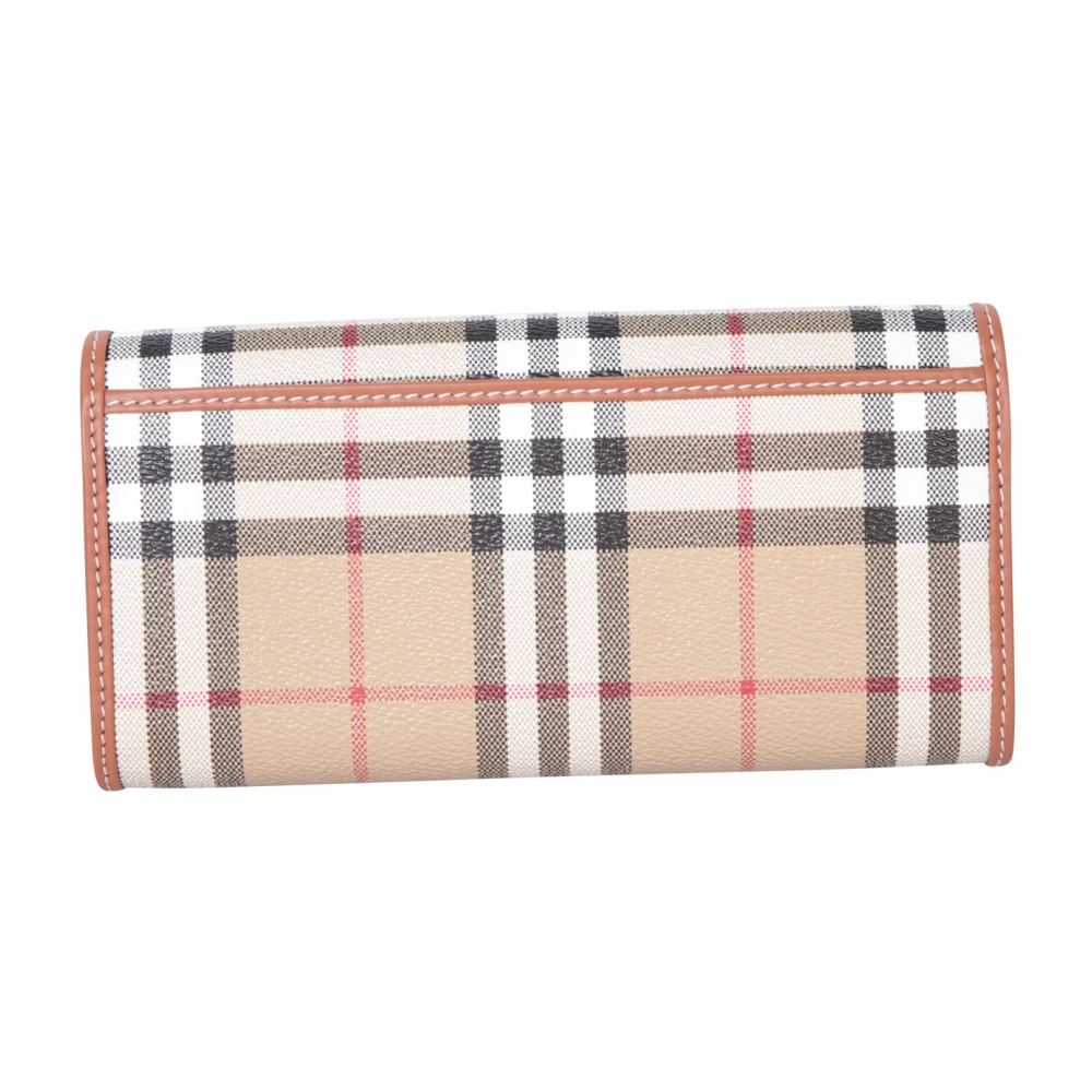 Burberry Stijlvolle Portemonnee met Kaartsleuven en Iconisch Ruitmotief Beige Dames