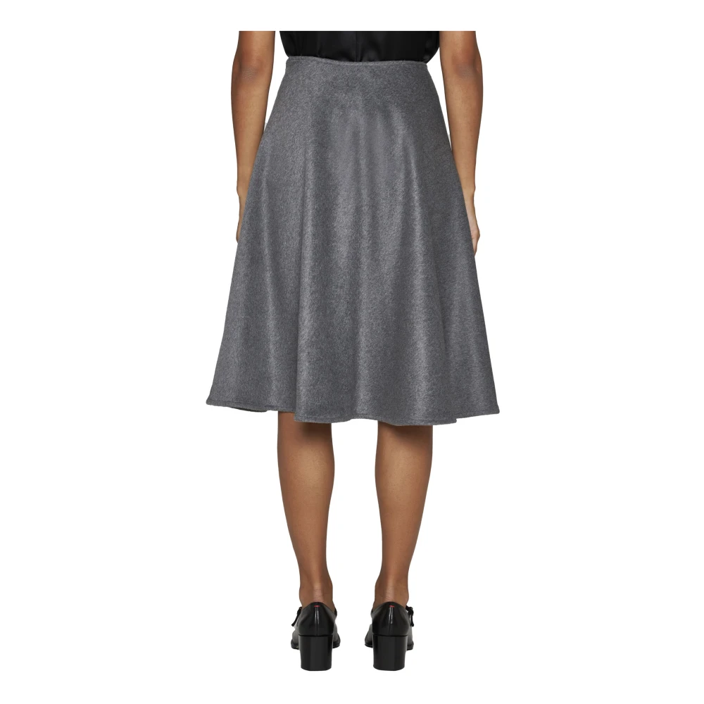 Blanca Vita Grijze A-lijn Flared Midi Rok Gray Dames