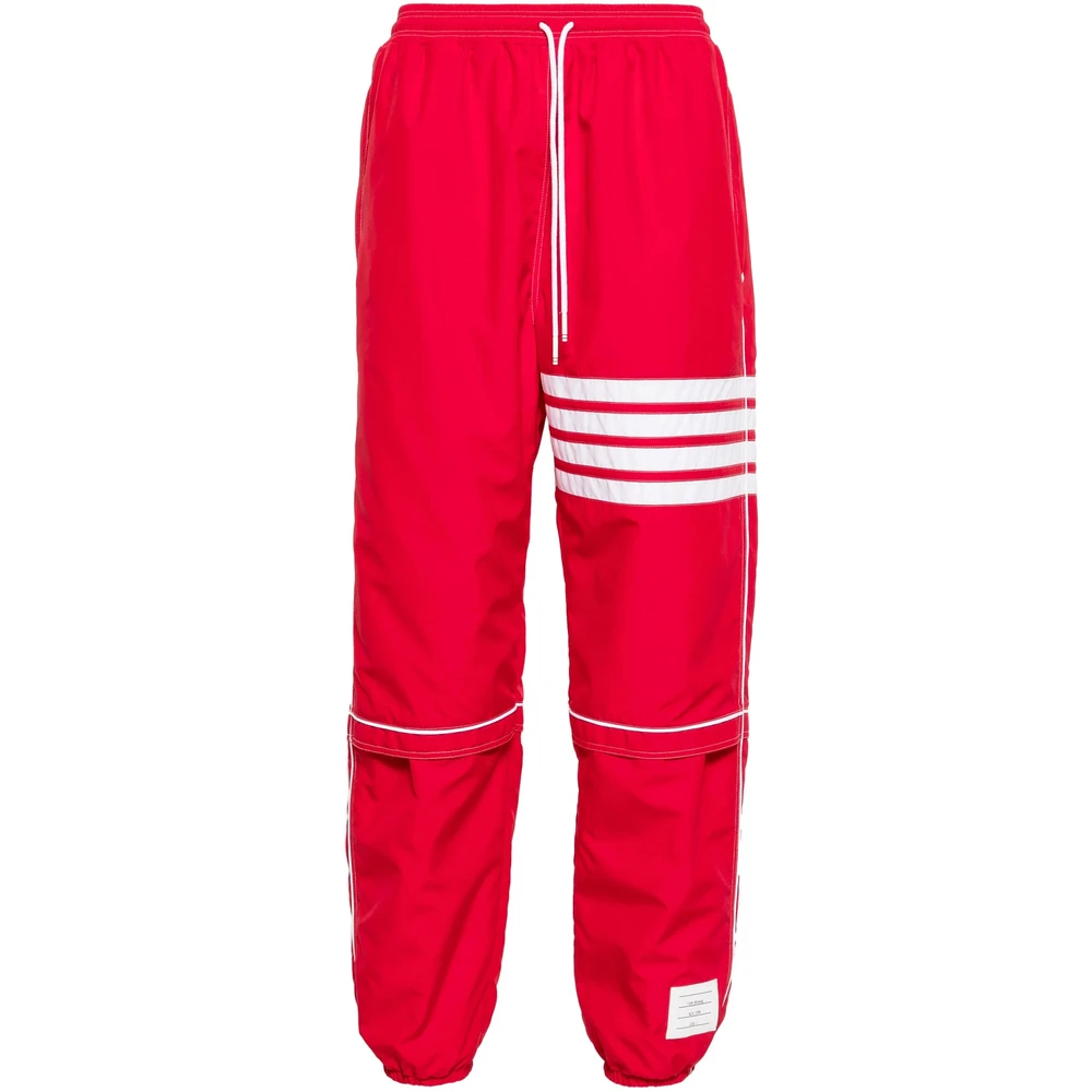 Thom Browne Rode Ripstop Panel Joggers Red Heren