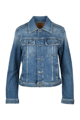 Denim Kort Jacka med Knäppning