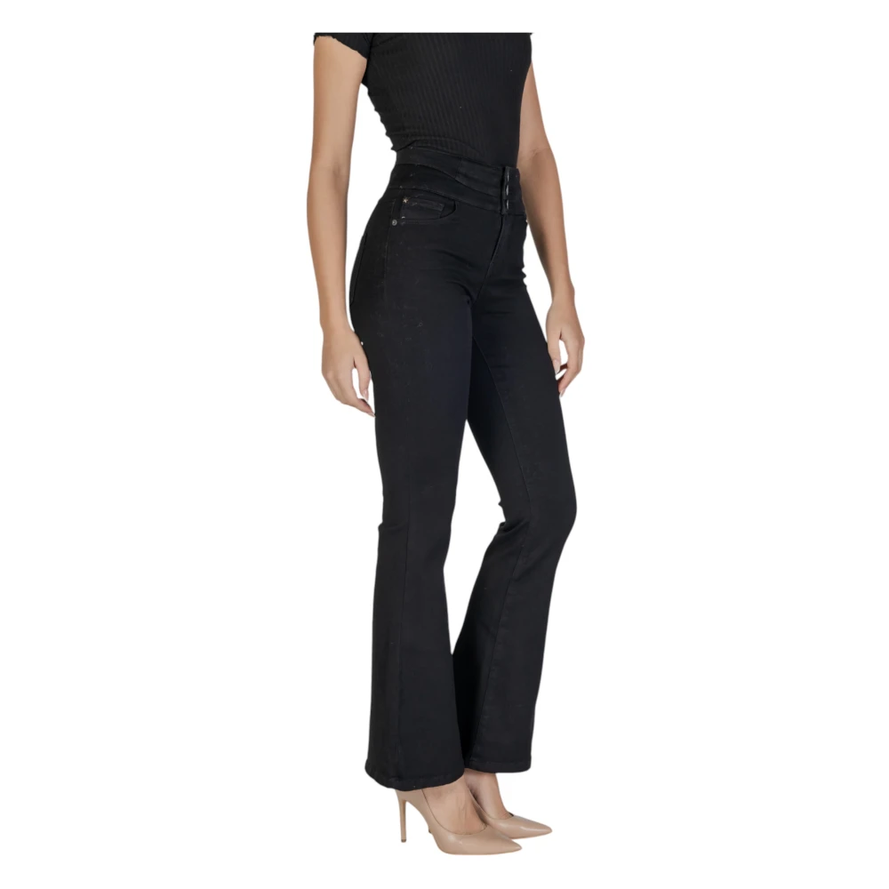 Only Zwarte knoopbroek met zakken Black Dames