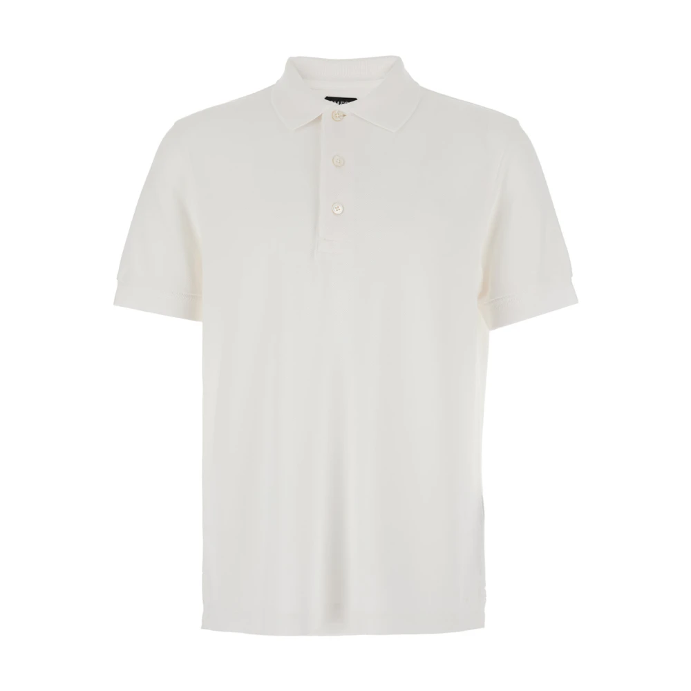 Tom Ford Men's White Piqué Polo Shirt - Polo Shirts - M - Tops
