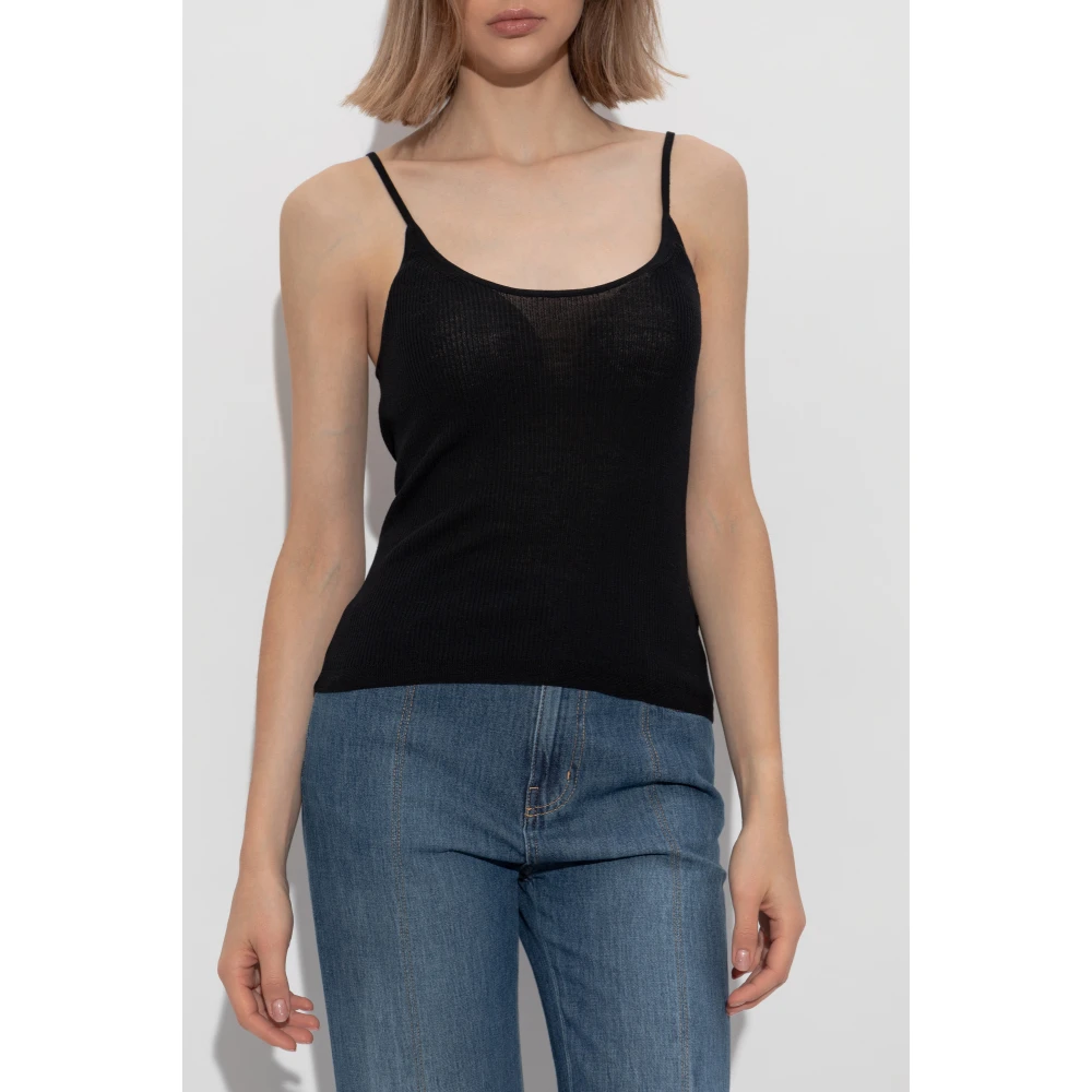 Chloé Ribgebreide top Black Dames