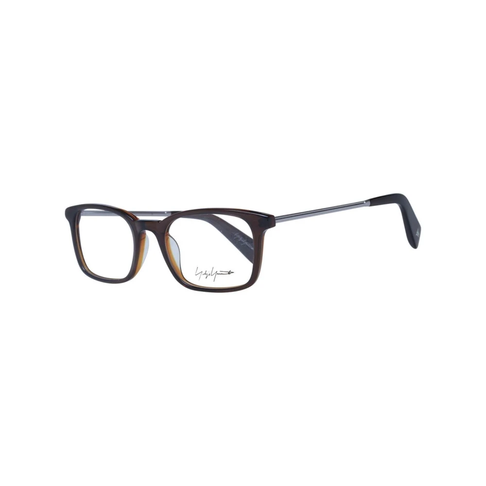 Yohji Yamamoto Unisex Brown Rectangle Optical Frames - Glasses - One Size - Accessories