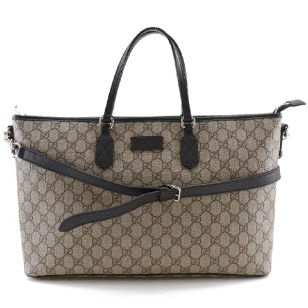 Gucci Vintage Pre-owned Canvas shoulder-bags Beige Dames