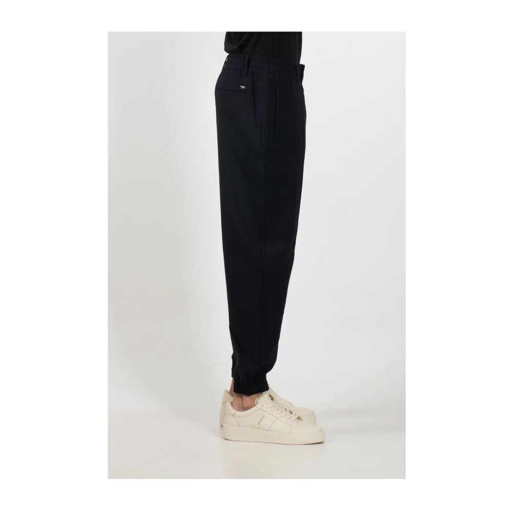 Emporio Armani Relaxte pasvorm broek Blue Heren