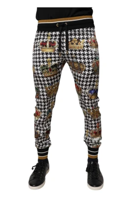 Houndstooth Crown Jogger Sweatpants