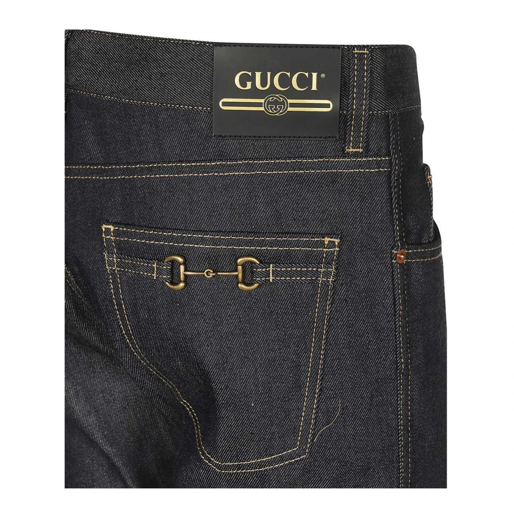 Gucci Tapered Jeans met Achterlogo Blue Heren
