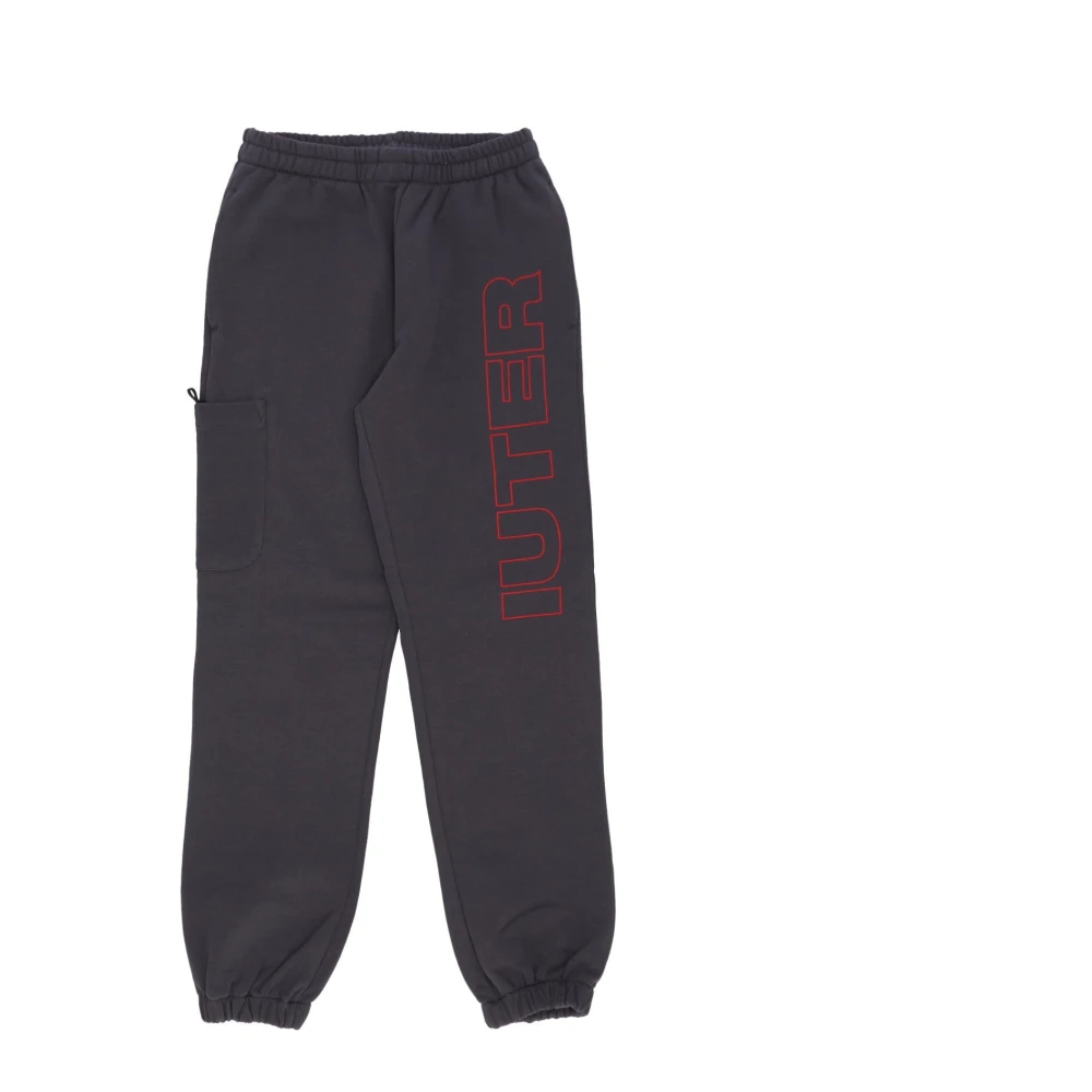 Iuter Uomo Grigio - Pantaloni Tuta In Pile Asfalto - Trousers - L