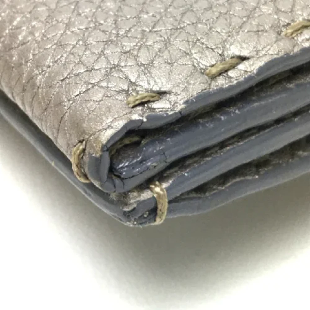 Fendi Vintage Pre-owned Leather wallets Gray Dames