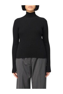 black-ribbed-knit-sweater
