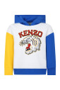 tigre-rugissant-sweat-a-capuche-en-coton-multicolore
