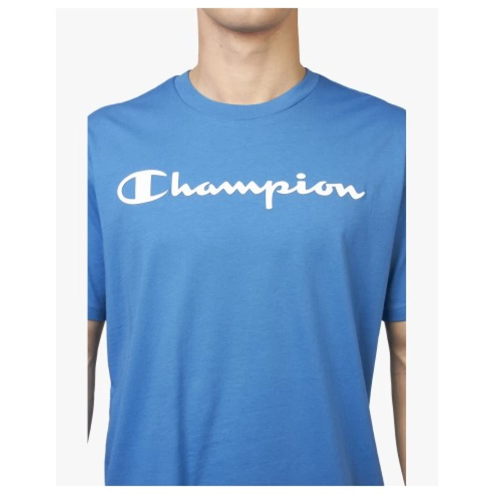 Champion Heren Lichtgewicht Katoenen T-Shirt Blue Heren