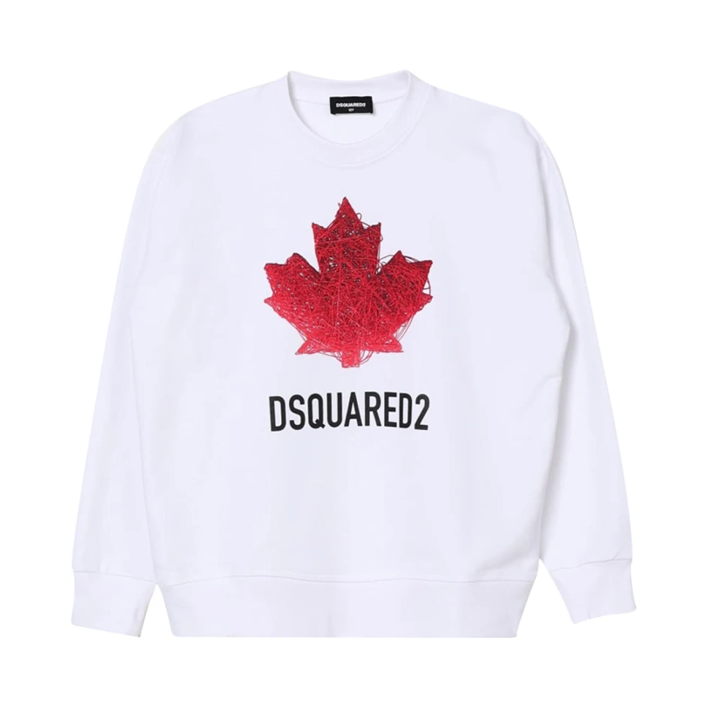 Dsquared2 Boys White Kids Sweatshirts, 16 Y, Sweatshirt