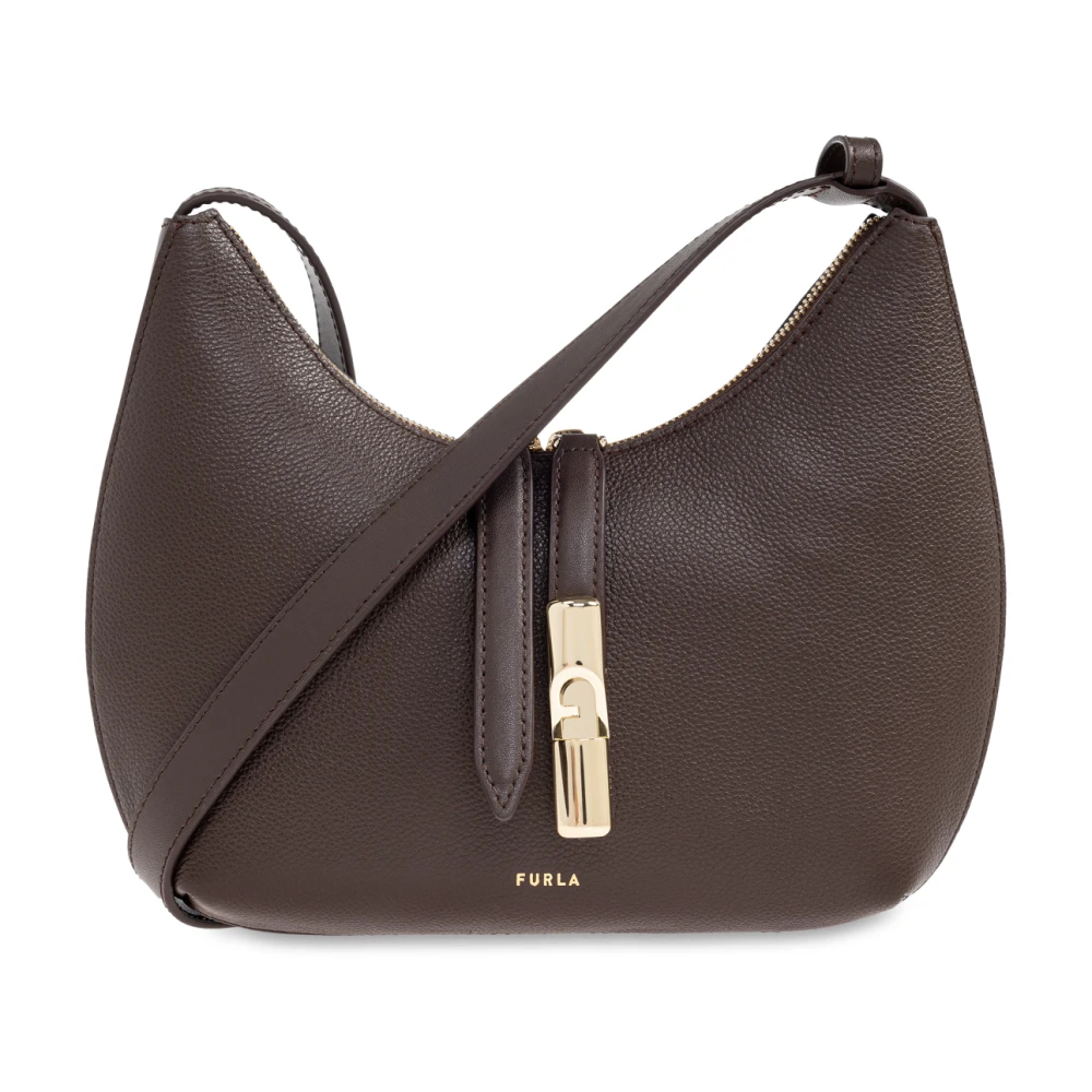 Furla Vrouw Bruin Tassen Dames, One Size, Leer, Schoudertas Goccia Small