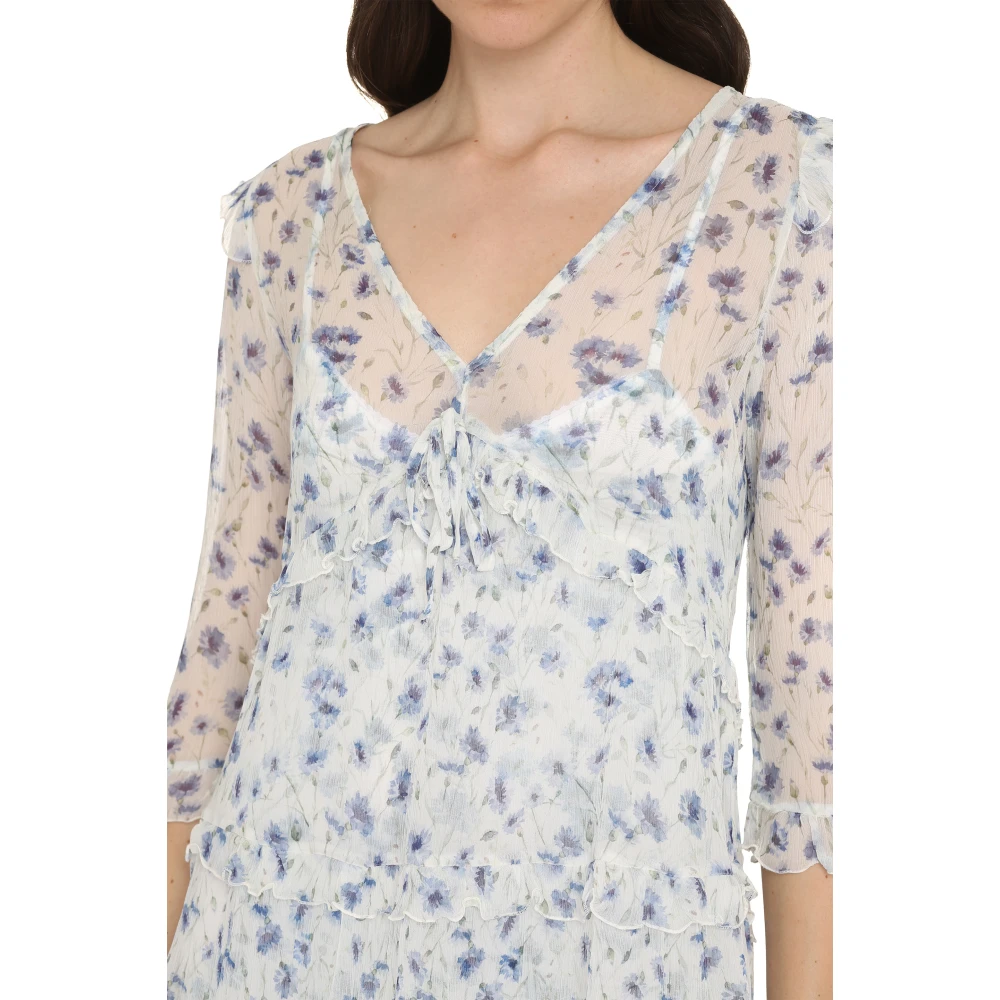 Alessia Zamattio Zijden mini-jurk met bloemenprint Multicolor Dames