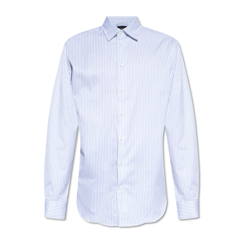 Emporio Armani Overhemd met gestreept patroon Blue Heren