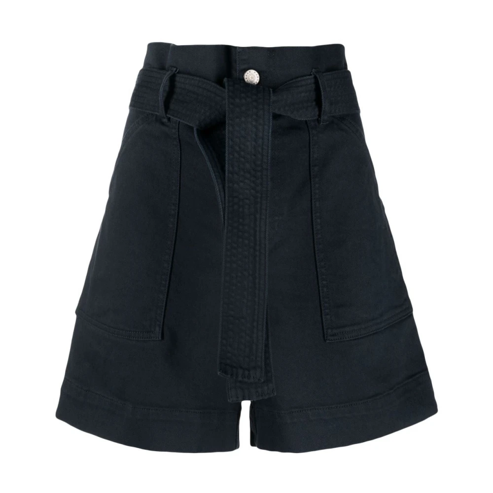 P.a.r.o.s.h. Blå Elegant Bomull Elastan Shorts Blue, Dam