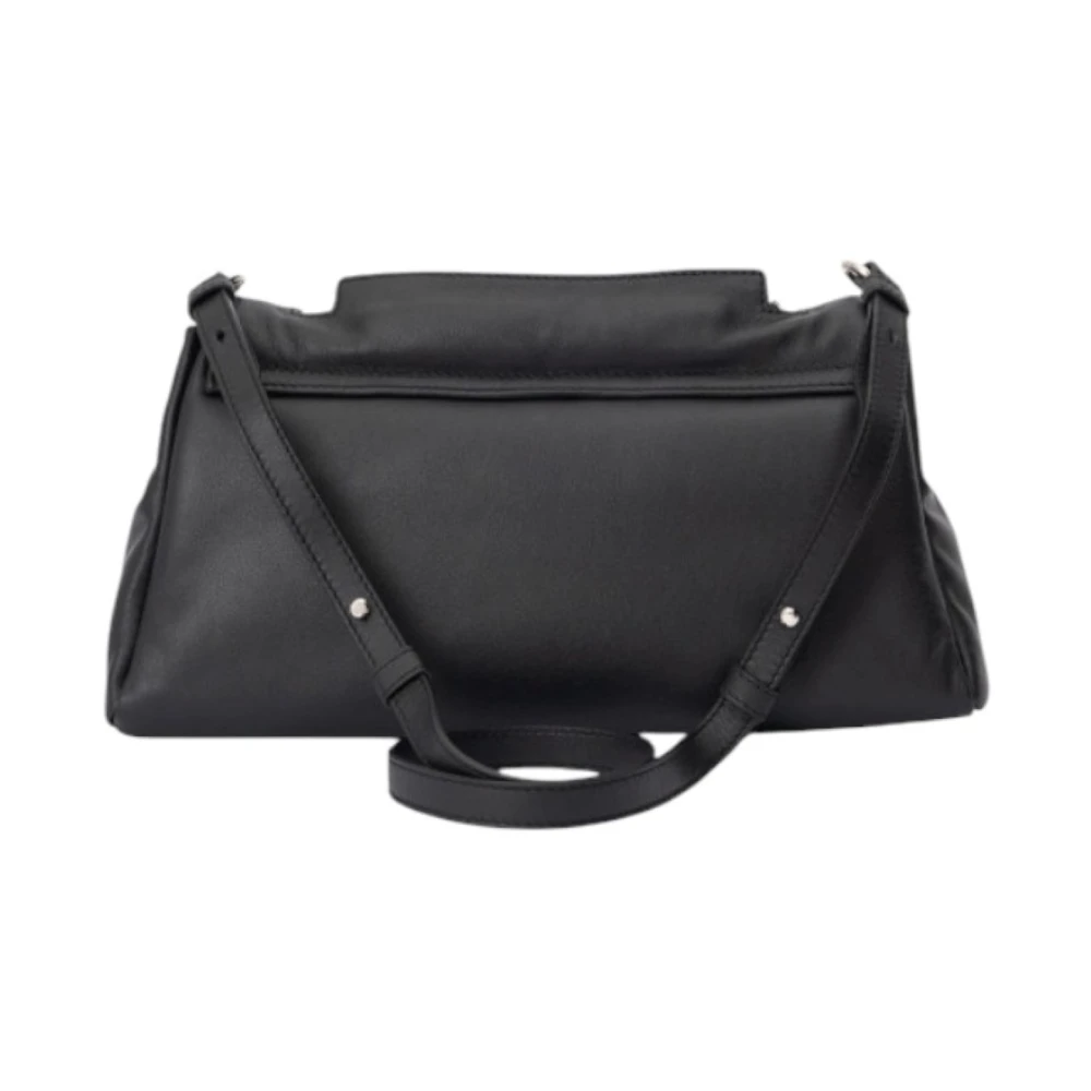 Orciani Schoudertas met puffer effect en metalen handvat Black Dames