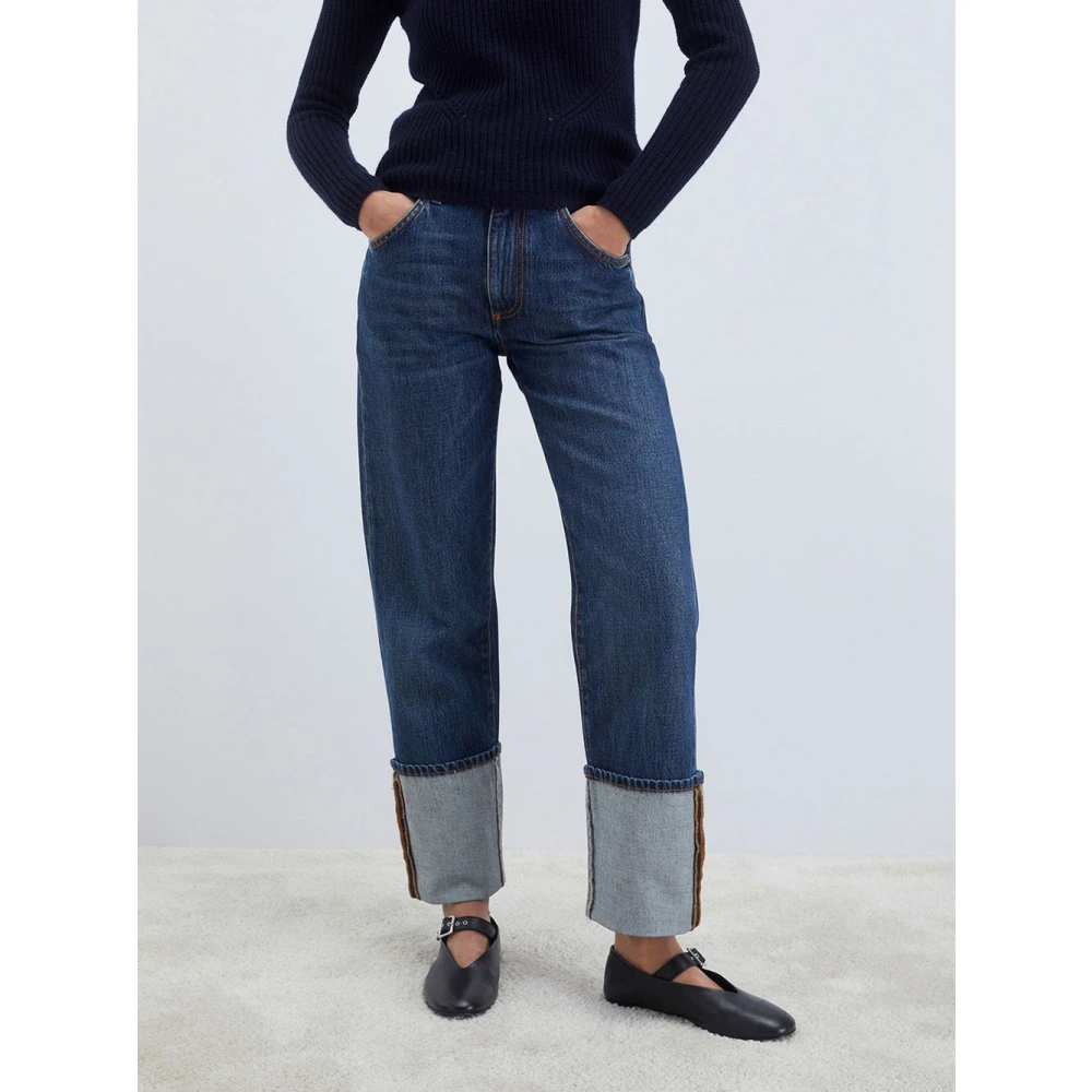 Roy Roger's Donkere Wassing Denim Klassieke Jeans Blue Dames