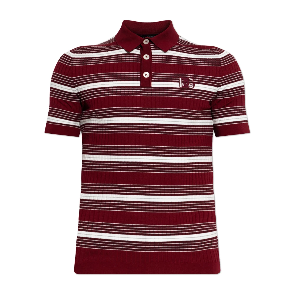 Dolce & Gabbana Mannelijk Rood Tops Heren, L, Polo Shirts