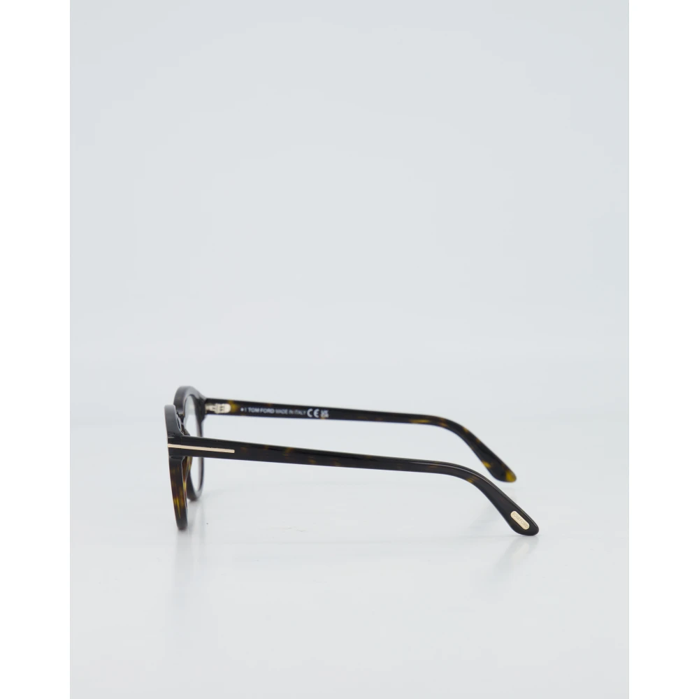 Tom Ford Ronde Optische Bril Donker Havana Brown Unisex