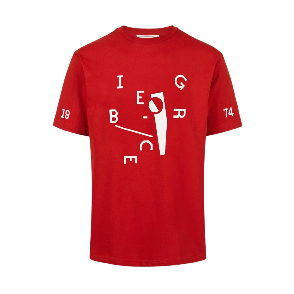 Iceberg T-shirt met letterprint detail Red Heren